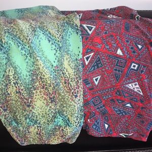 Two used pairs of lularoe leggings TC